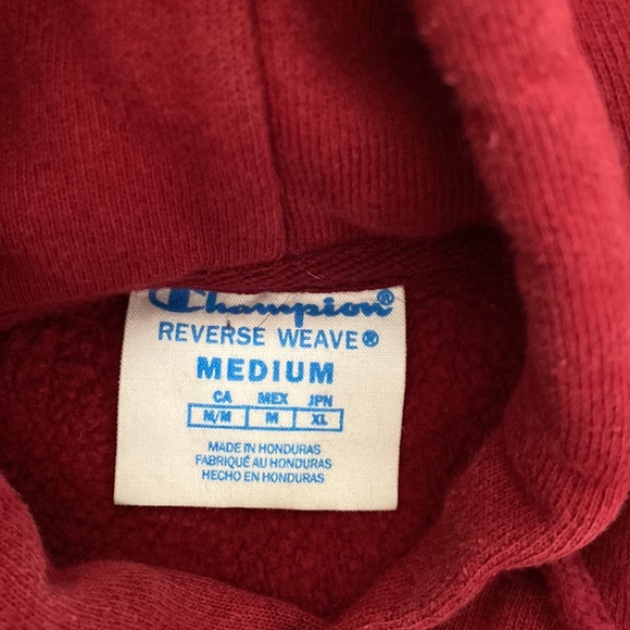 Mens maroon Champion hoodie.size large - Picture 3 of 4